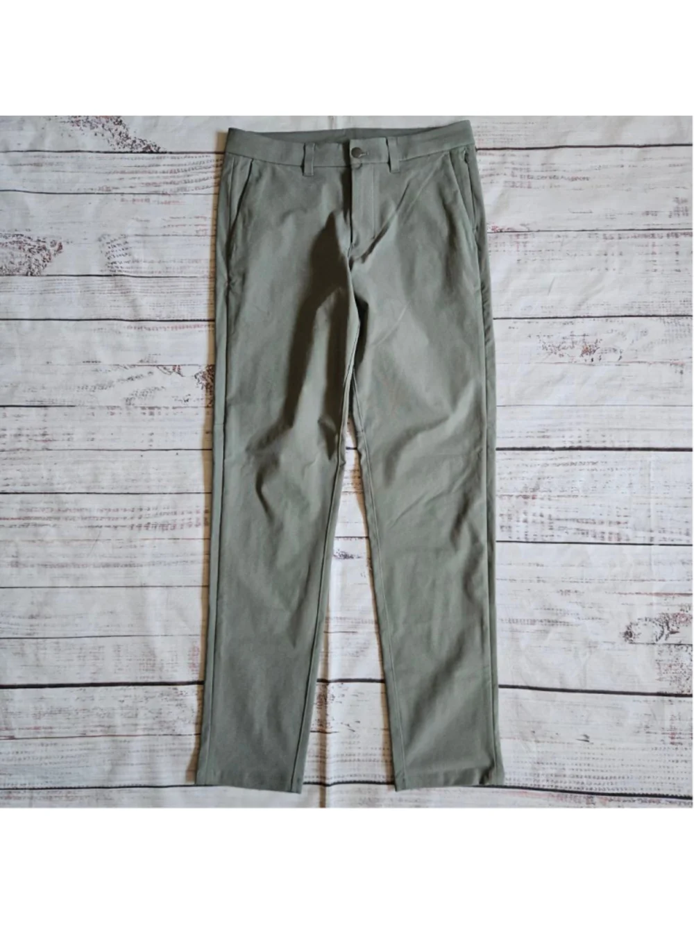 Lululemon Commission Pant Slim Warpstreme Grey Sage Mens 31 Active Casual